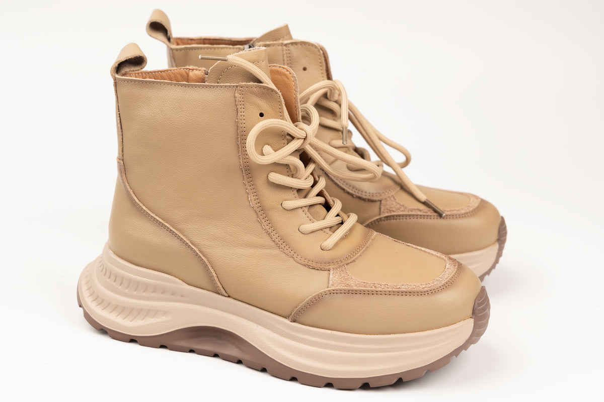 Ghete damă piele naturală FRANCO GERARDO 7150 Apricot (36-40)