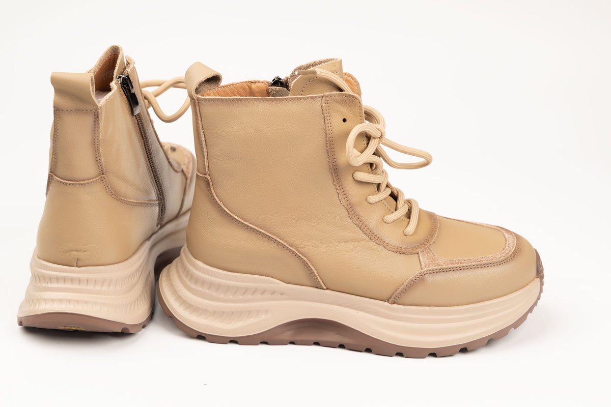 Ghete damă piele naturală FRANCO GERARDO 7150 Apricot (36-40)