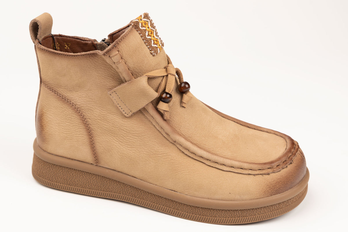 Ghete damă piele naturală FRANCO GERARDO 5782 Apricot (36-40)