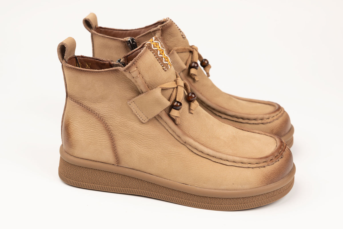 Ghete damă piele naturală FRANCO GERARDO 5782 Apricot (36-40)