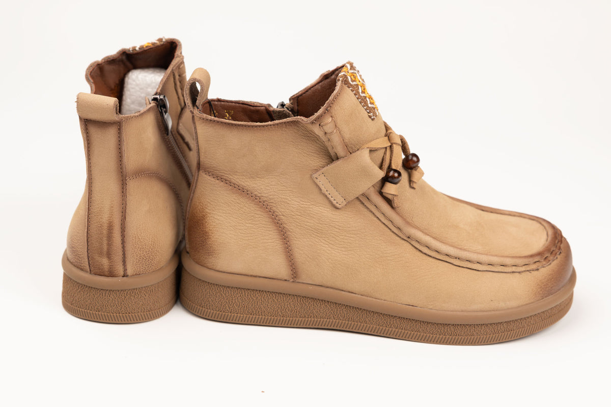 Ghete damă piele naturală FRANCO GERARDO 5782 Apricot (36-40)
