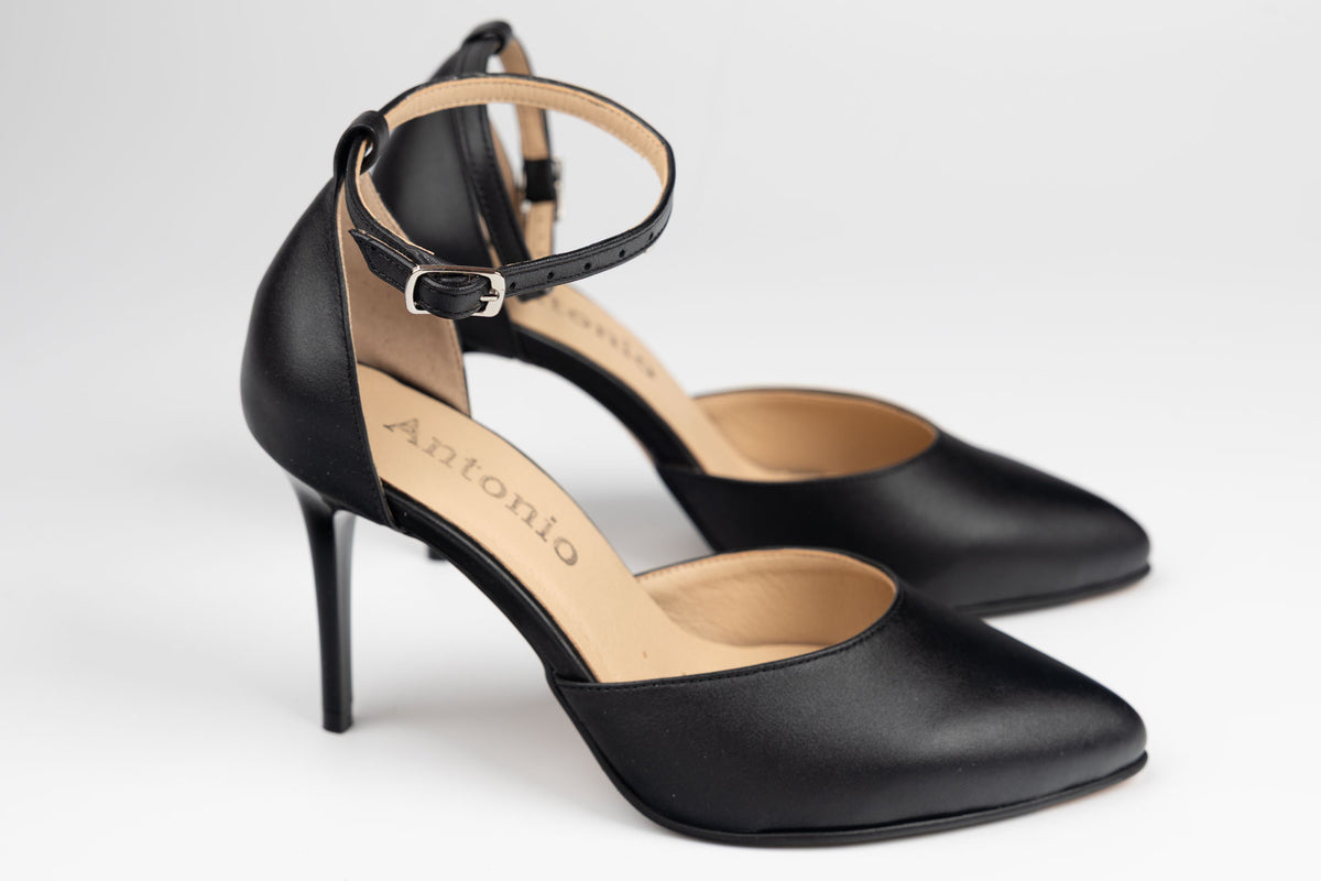 Pantofi dama piele naturală ANTONIO 9527 NEGRU
