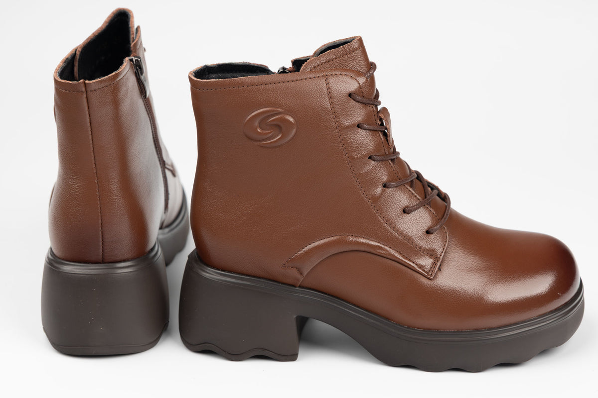 Ghete damă piele naturală GALOP 5008 Maro (36-40)