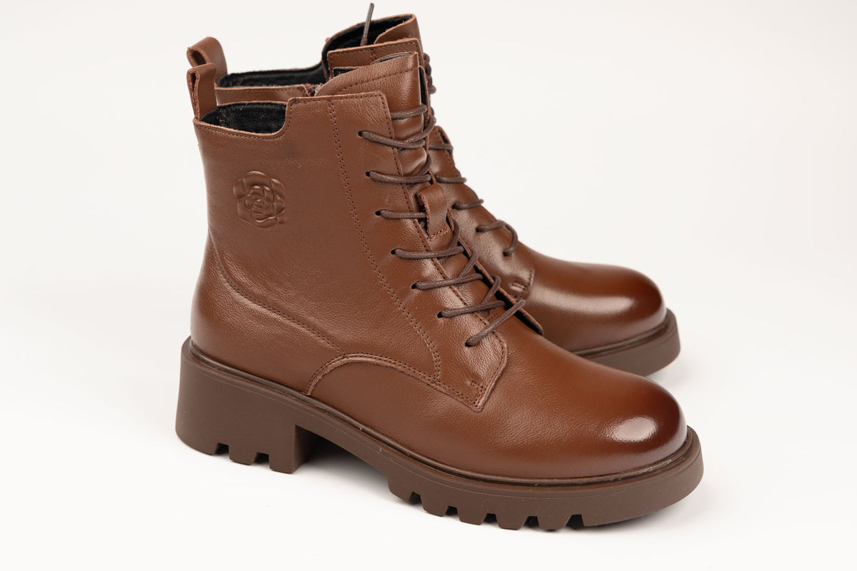 Ghete damă piele naturală GALOP 5780 Maro