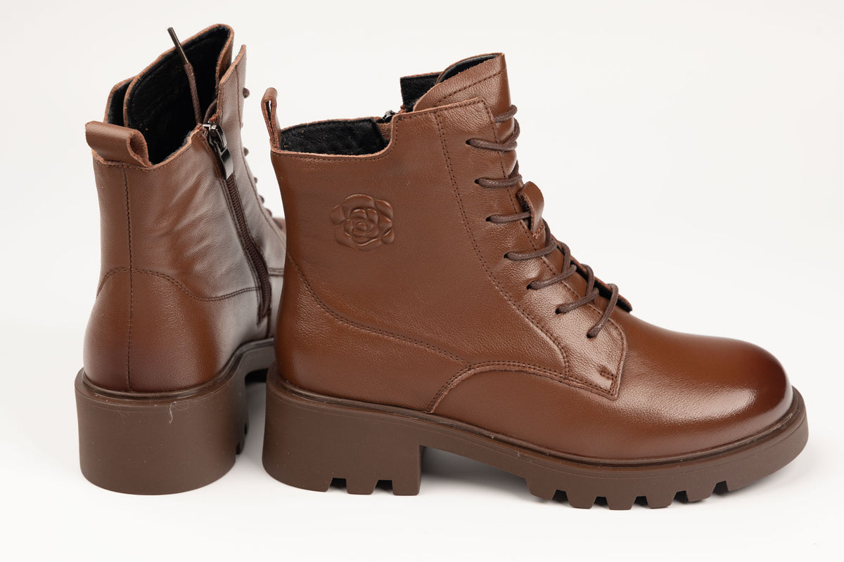 Ghete damă piele naturală GALOP 5780 Maro