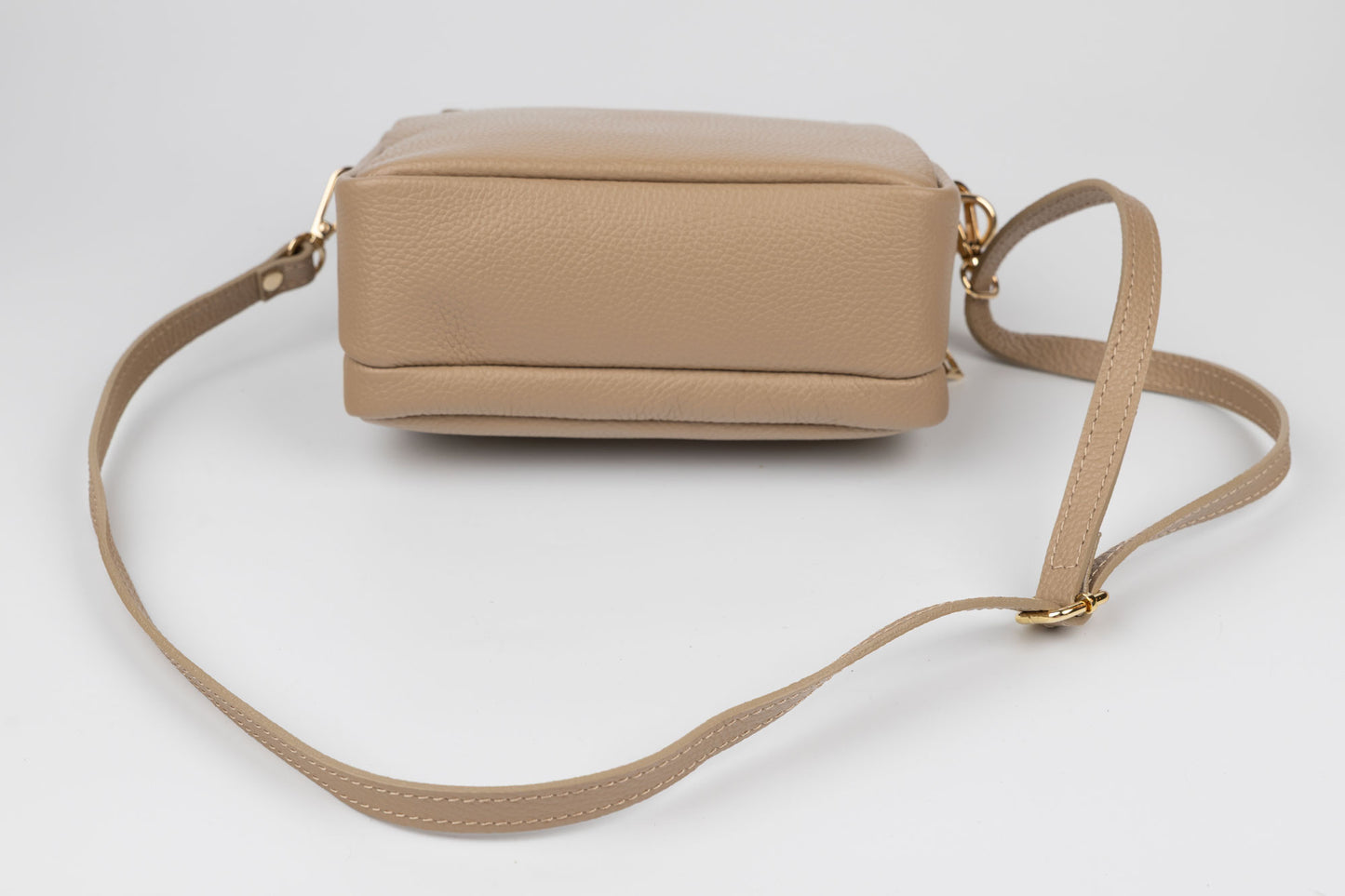Geanta din piele naturală FENIX FASHION 23317 Bej