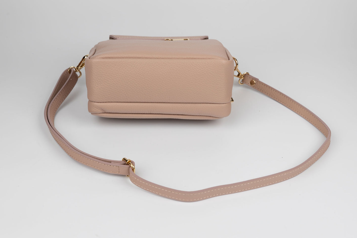 Geanta din piele naturală FENIX FASHION 23317 Nude