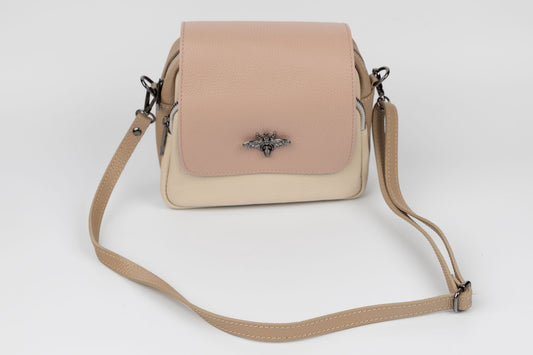 Geanta din piele naturală FENIX FASHION 23317 Vizon