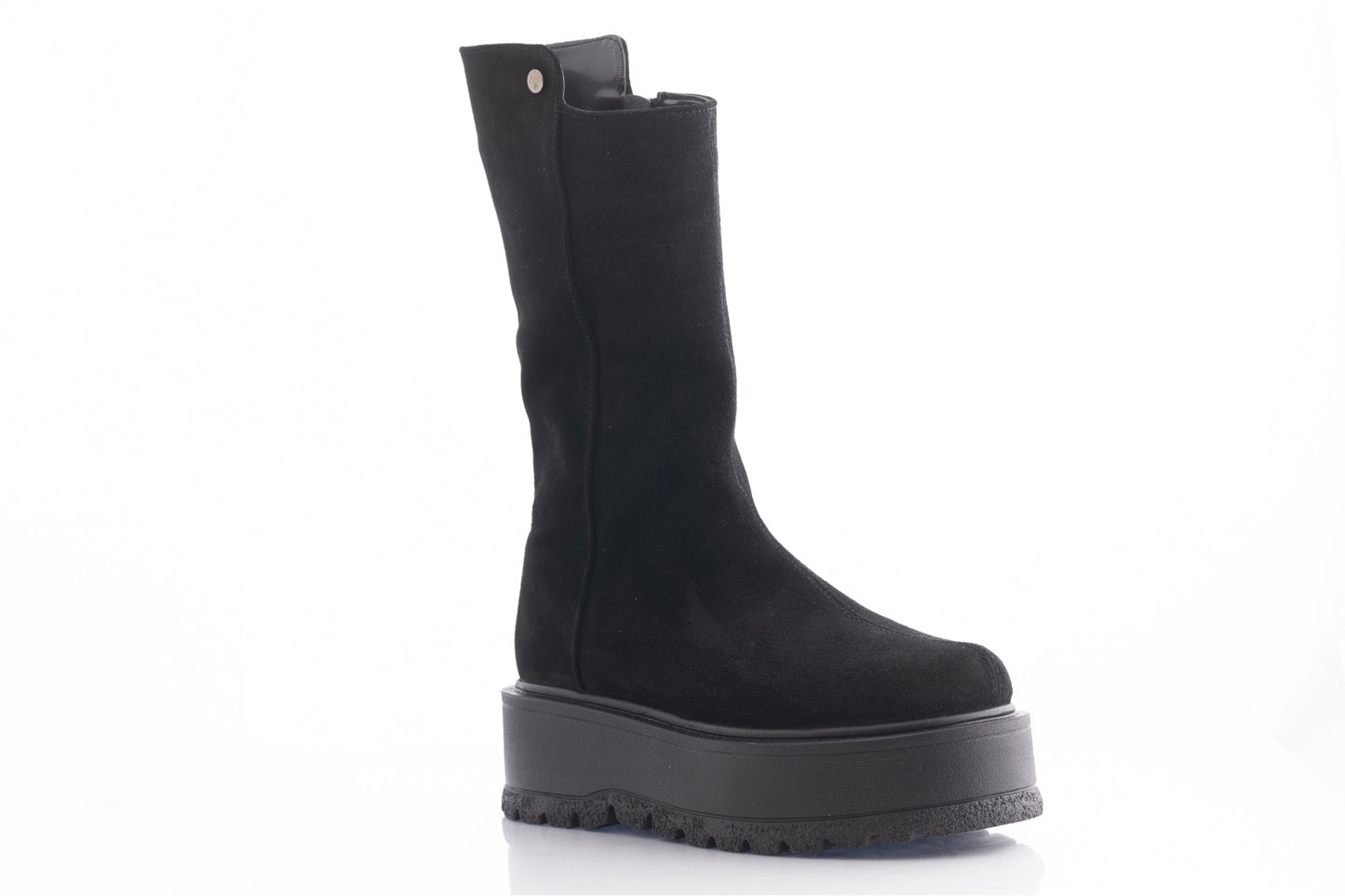 Ghete dama casual piele naturala PERLA 851 negru velur