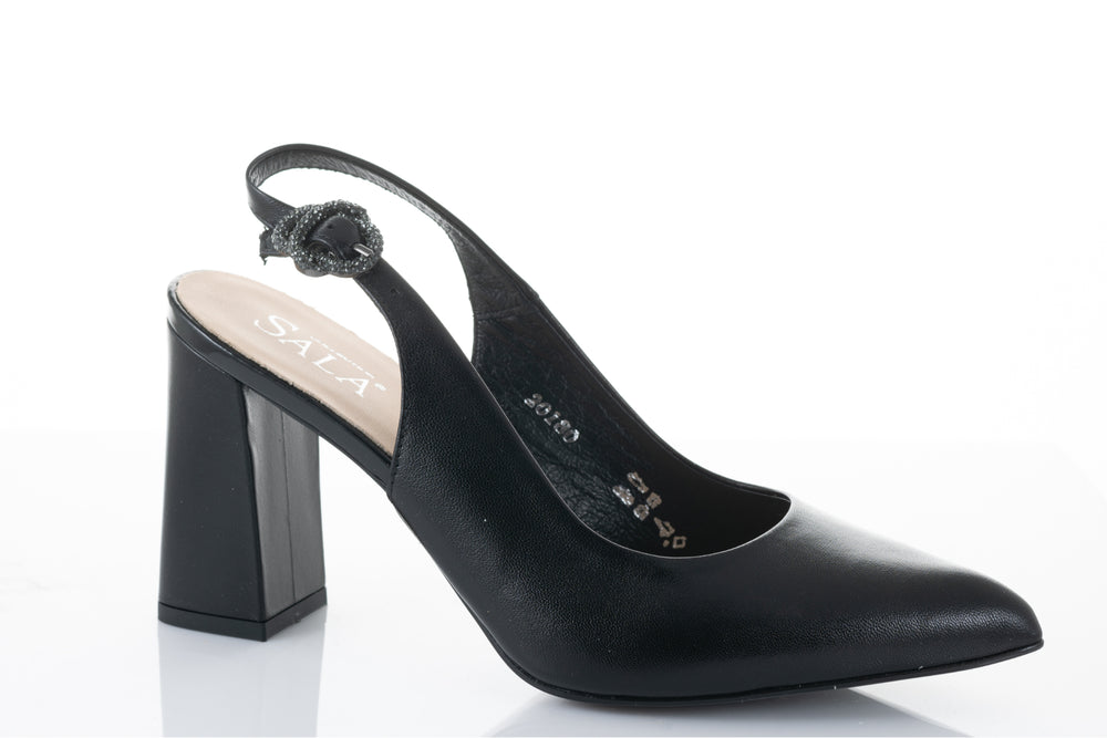 Pantofi dama eleganti piele naturala SALA dec 20180 negru box