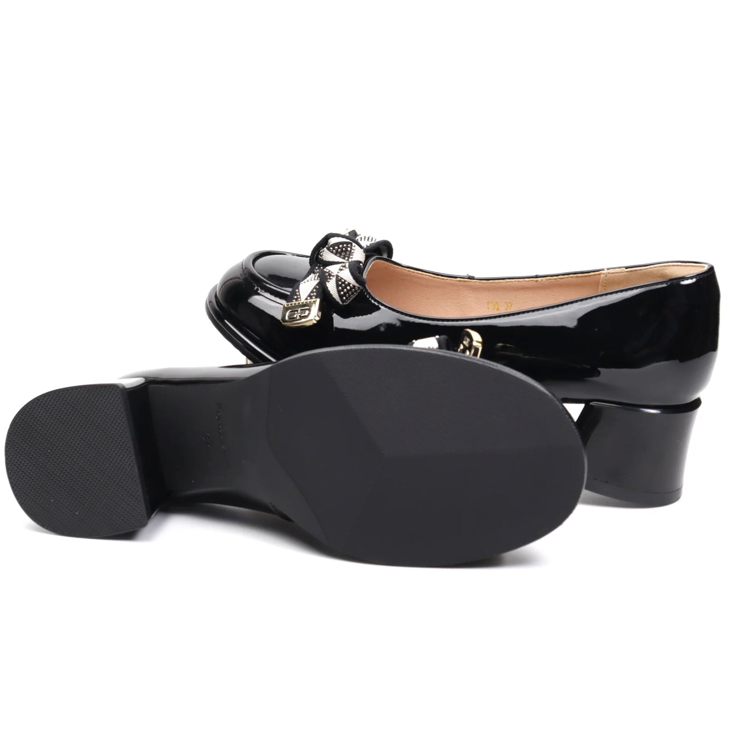 Pantofi dama casual piele naturala FORMAZIONE 30 negru lac