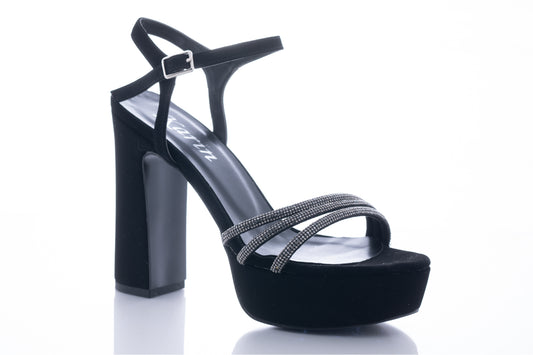 Sandale dama casual piele ecologica KARIN 7234 negru velur