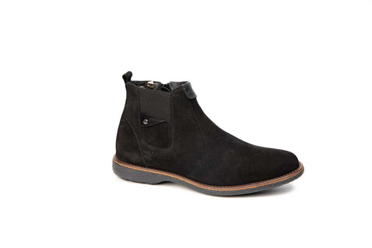 Ghete barbati casual piele naturala CATALI 941 negru velur