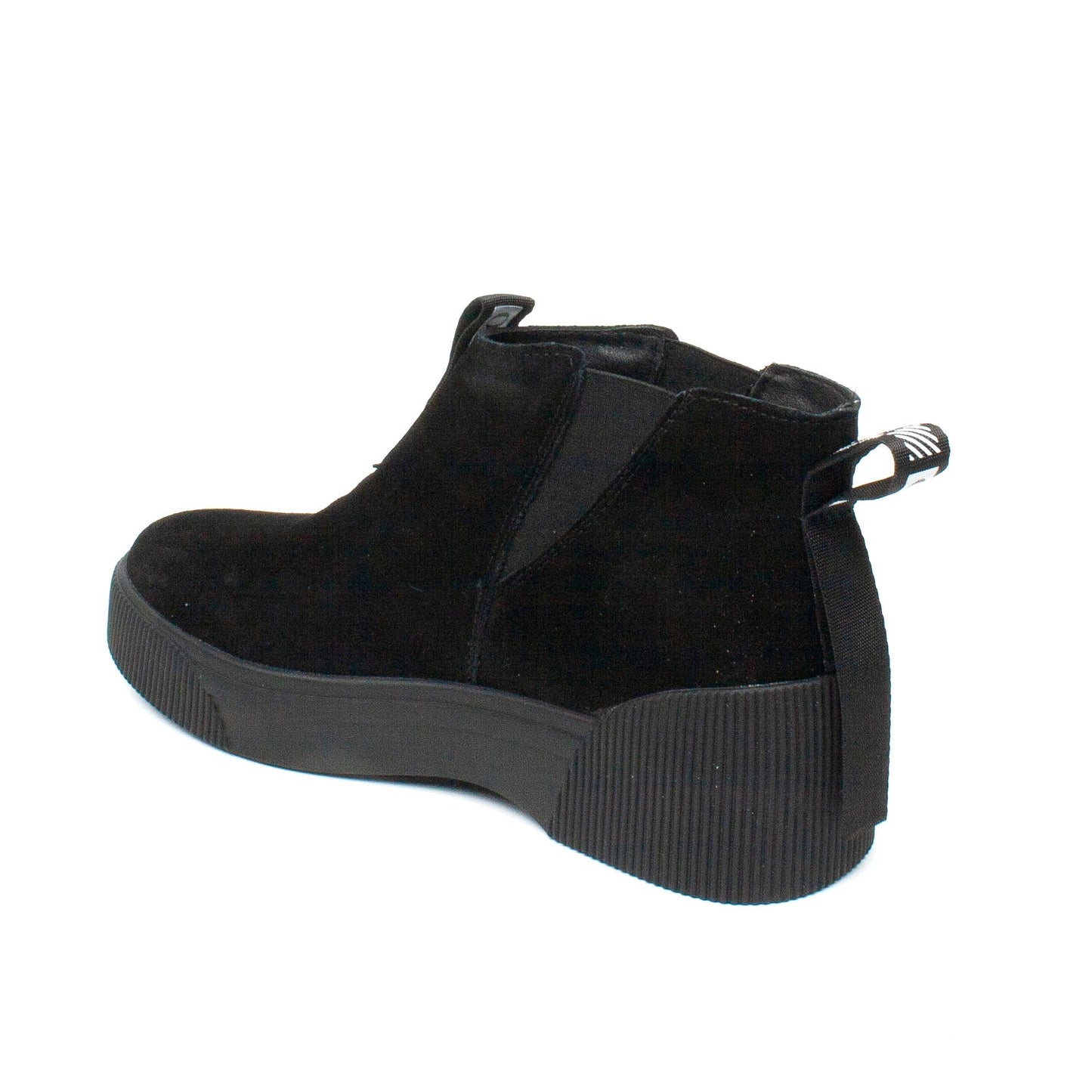 Women's casual boots made of genuine leather INFINITY 906 black velour