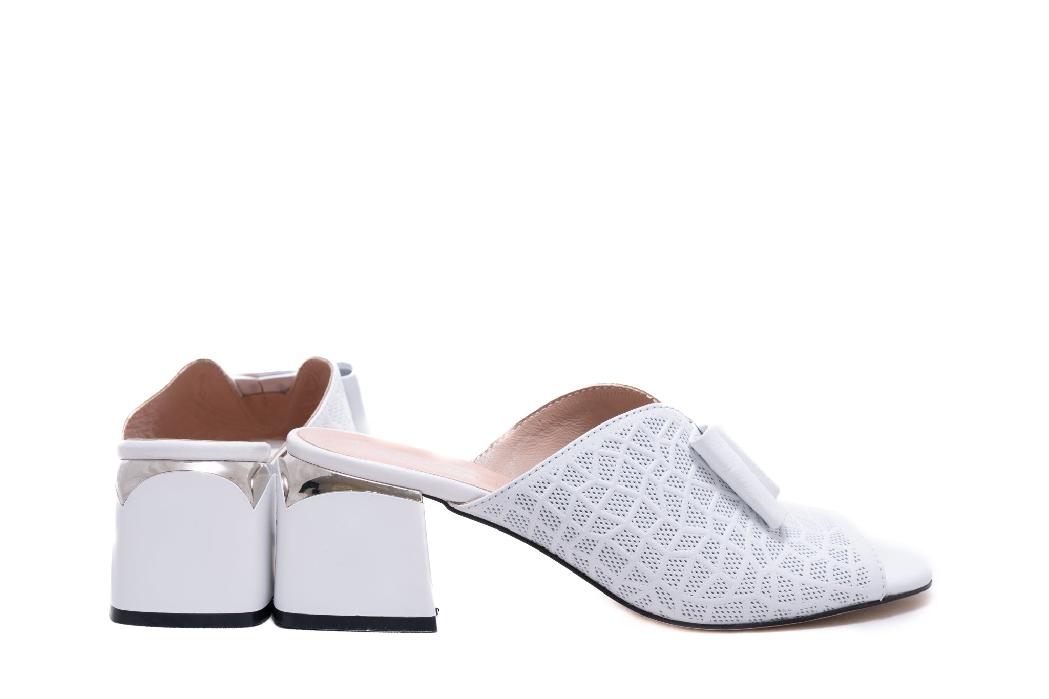 Sandale dama elegante piele naturala 235 alb