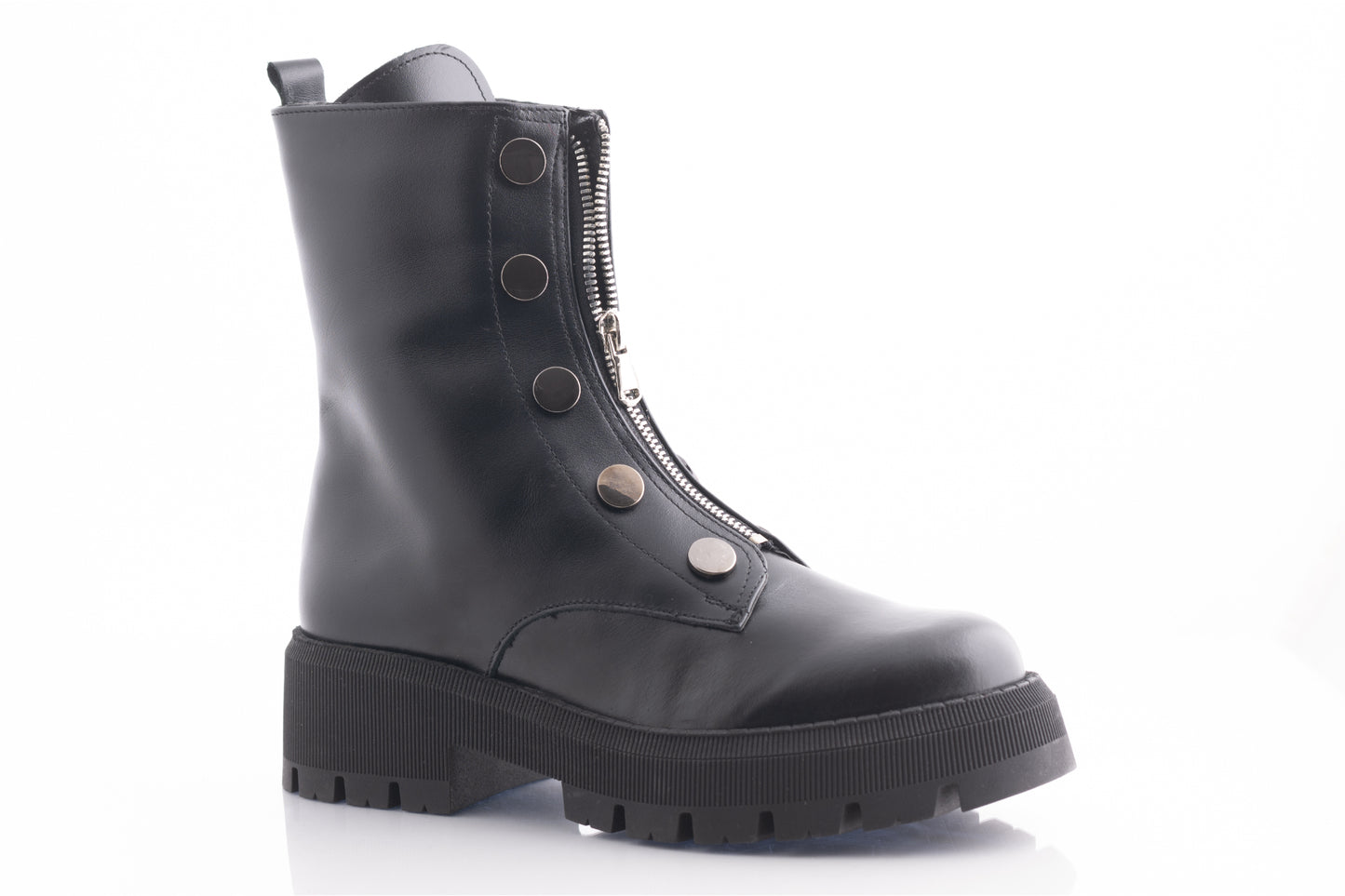 Women's casual boots made of natural leather PERLA 3002 black box
