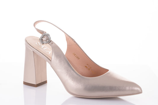 Pantofi dama eleganti piele naturala SALA dec 20180 auriu