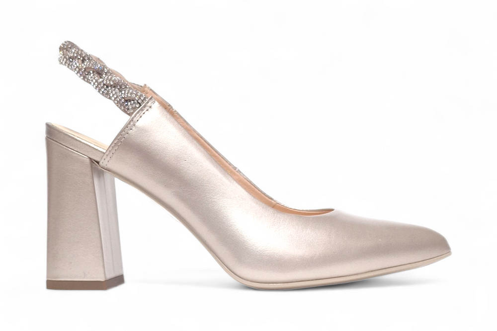 Pantofi dama eleganti piele naturala SALA dec 9954 auriu