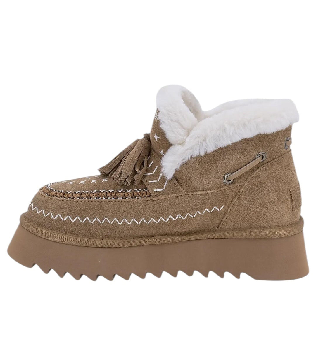 Women's boots made of genuine suede leather ANNA VIOTI 113-4 Camel vel