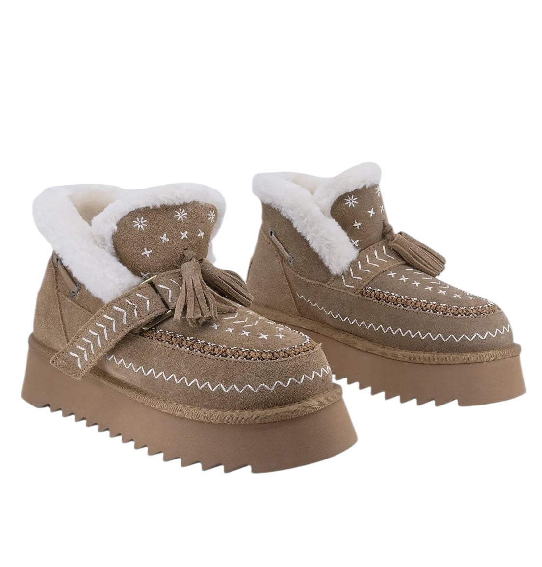 Women's boots made of genuine suede leather ANNA VIOTI 113-4 Camel vel