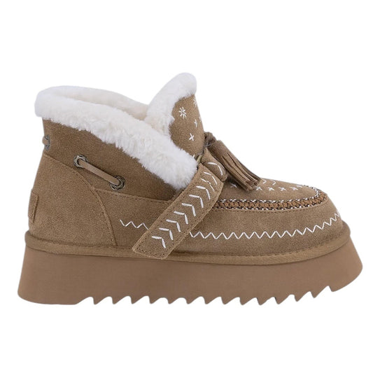 Women's boots made of genuine suede leather ANNA VIOTI 113-4 Camel vel