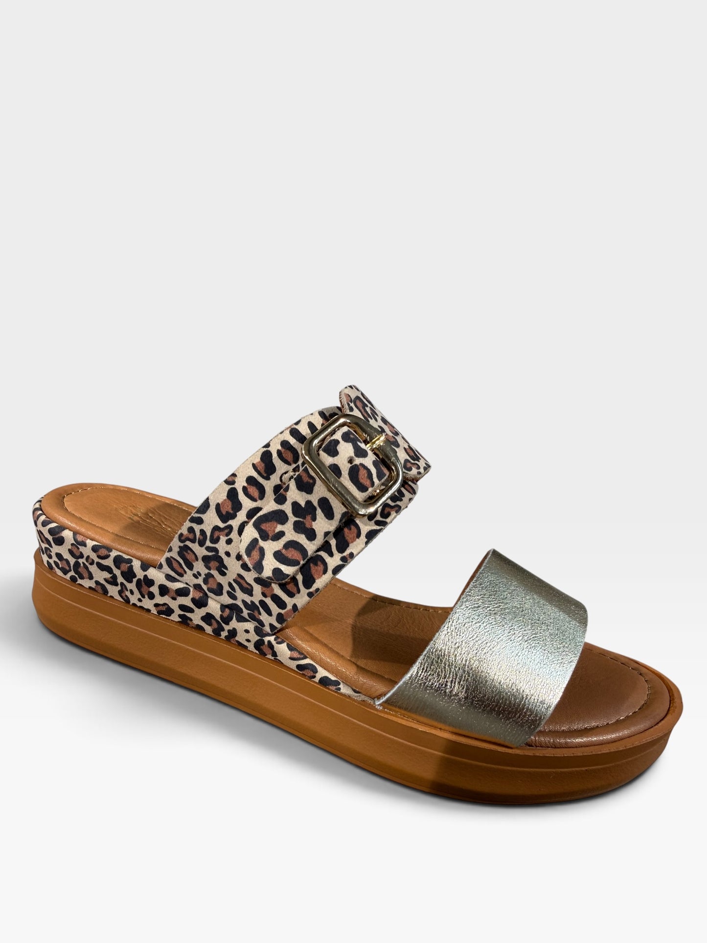 Șlapi damă piele naturală 29 Leopard AU