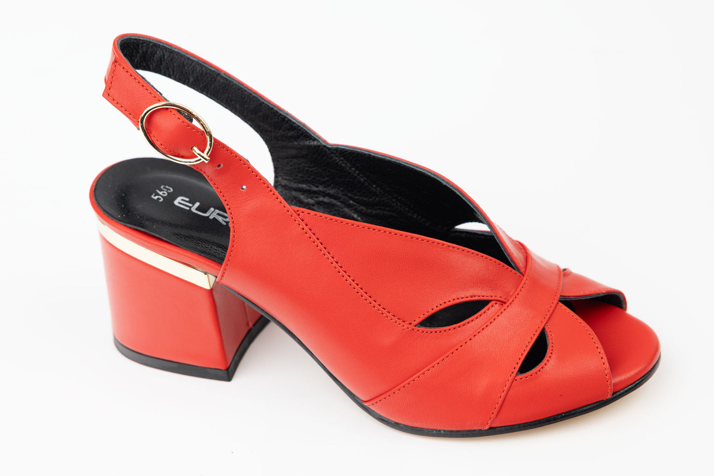 Women's genuine leather sandals LSD 560 Red