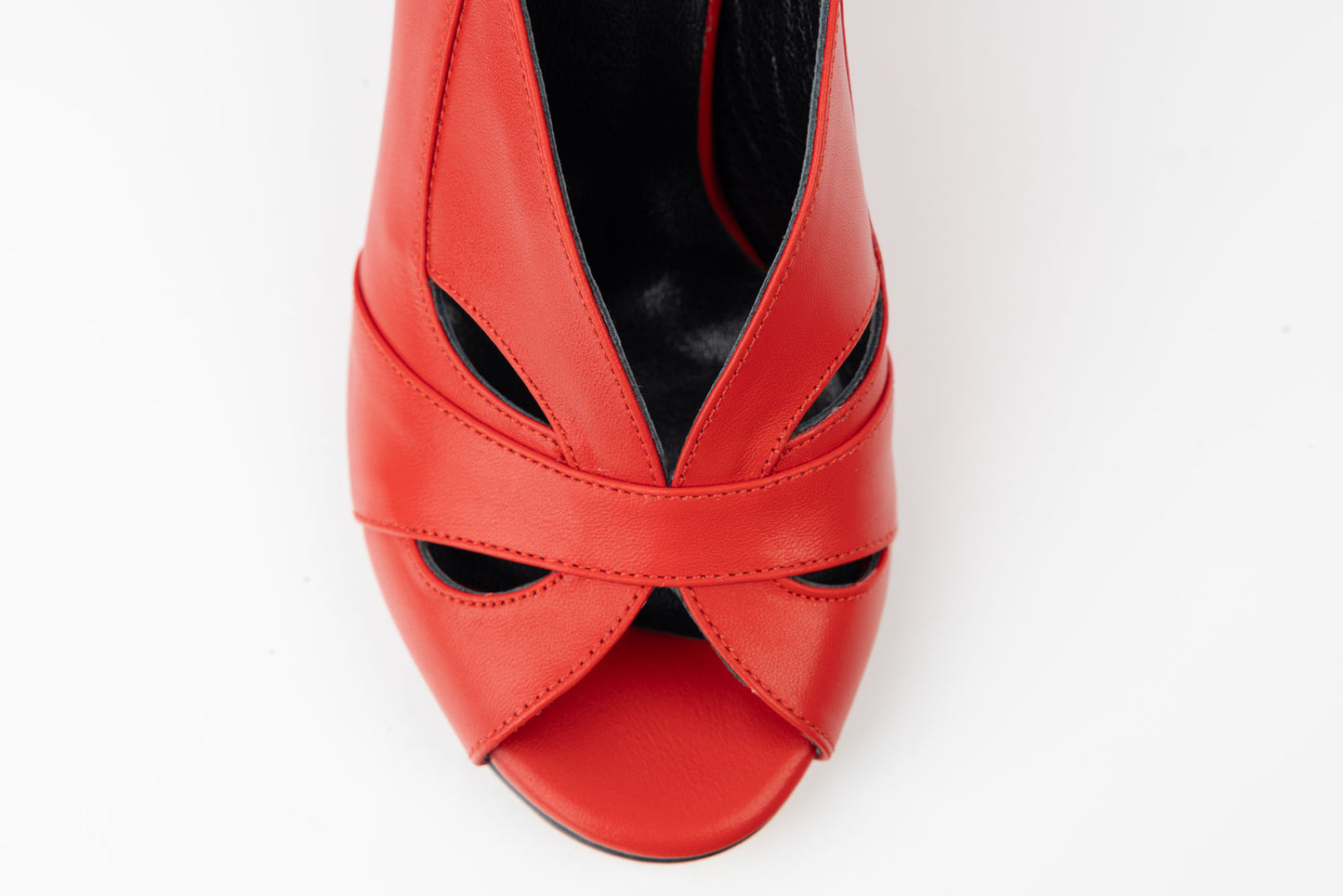 Women's genuine leather sandals LSD 560 Red