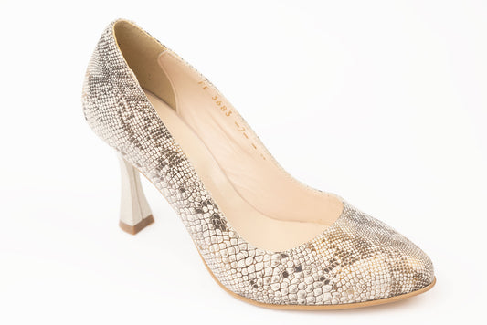 Pantofi dama piele naturală PERLA 3683 AU șarpe