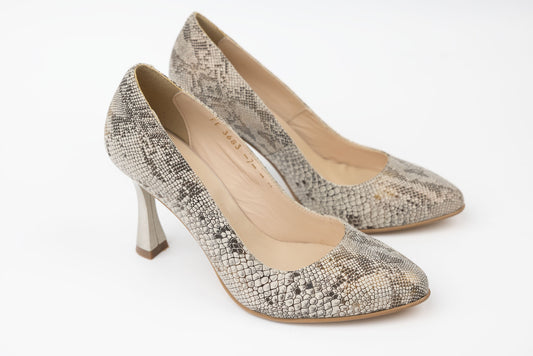 Pantofi dama piele naturală PERLA 3683 AU șarpe