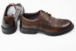 Pantofi bărbați piele naturală JOHAN 16305 Maro presaj croco