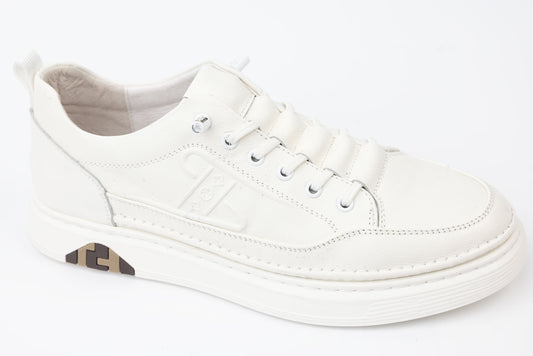 Pantofi casual piele naturală JOHAN 82821 Alb (unisex)