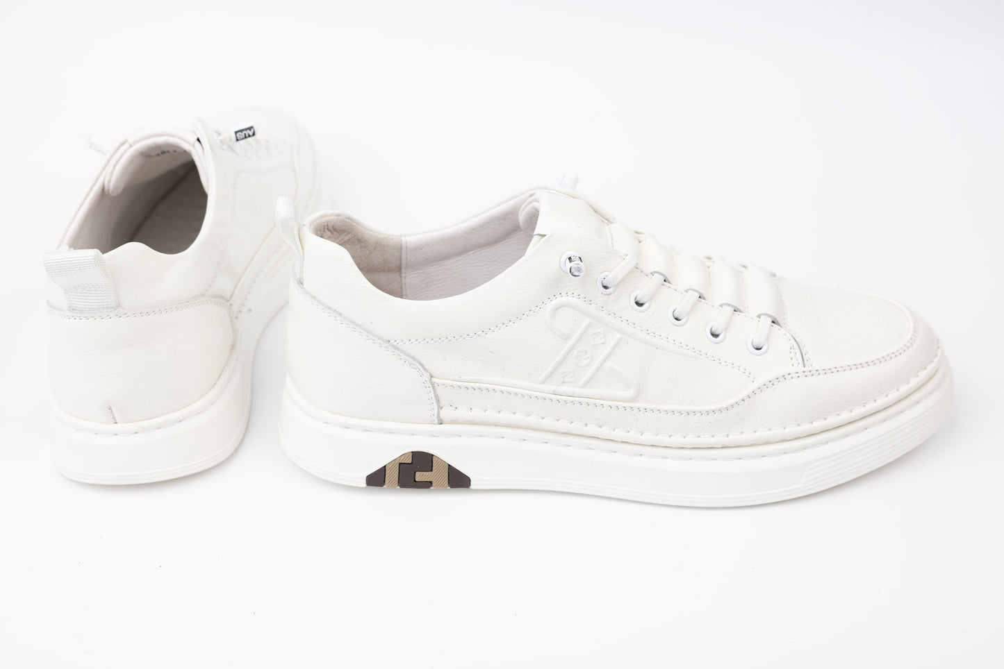 Pantofi casual piele naturală JOHAN 82821 Alb (unisex)