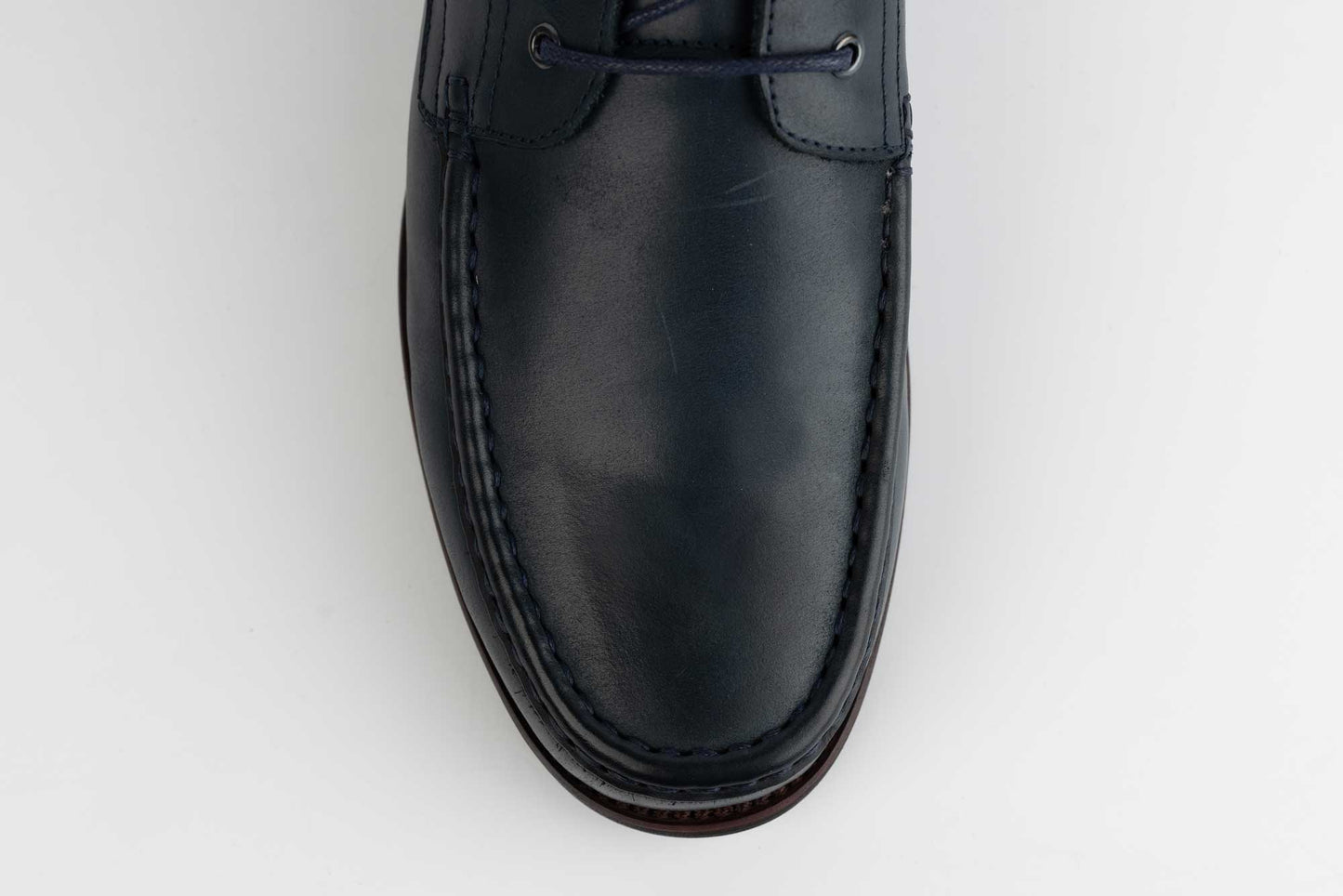 Men's casual shoes ELDEMAS natural leather 744-311 Blue