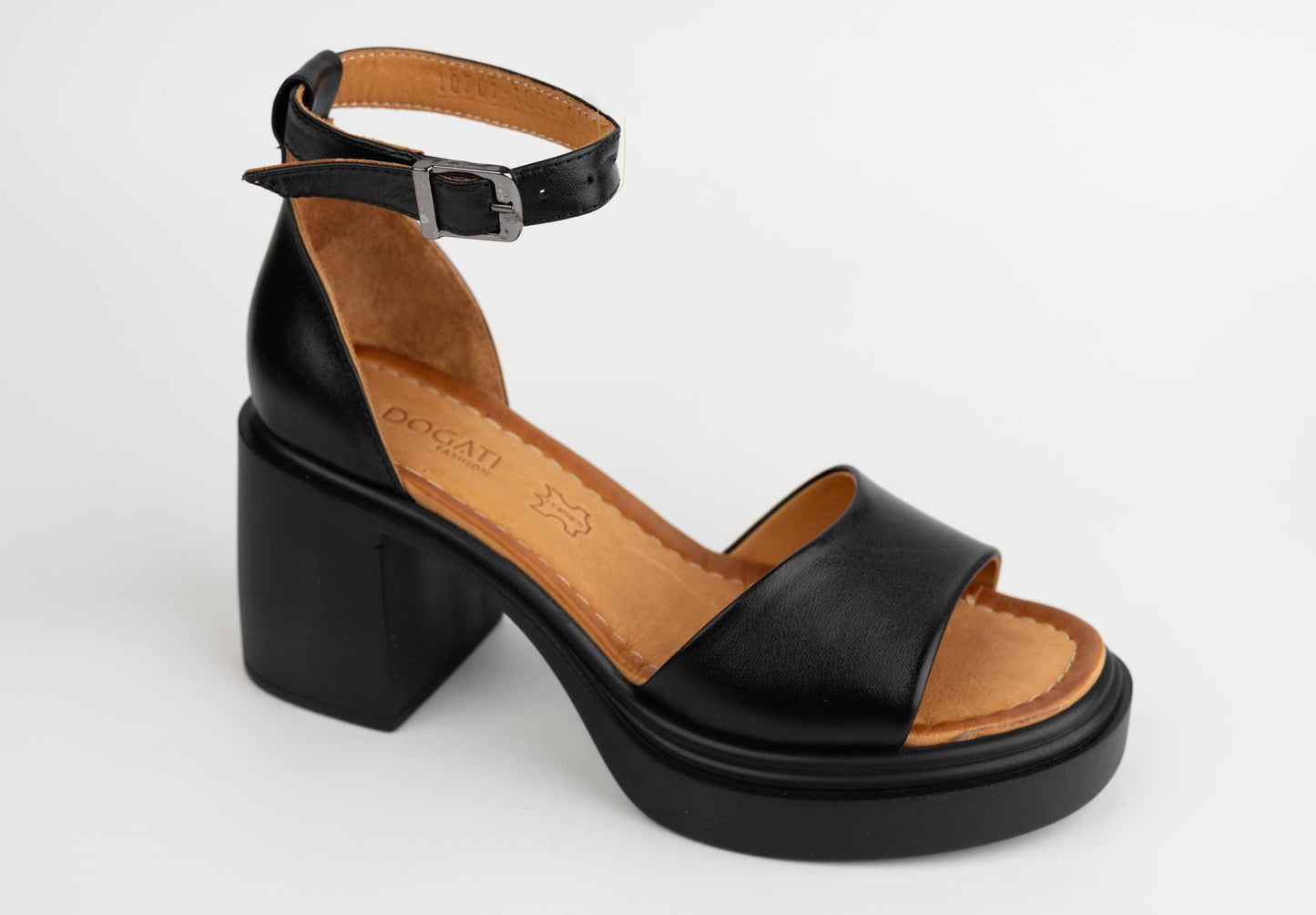 Women's casual sandals, natural leather 10707 N