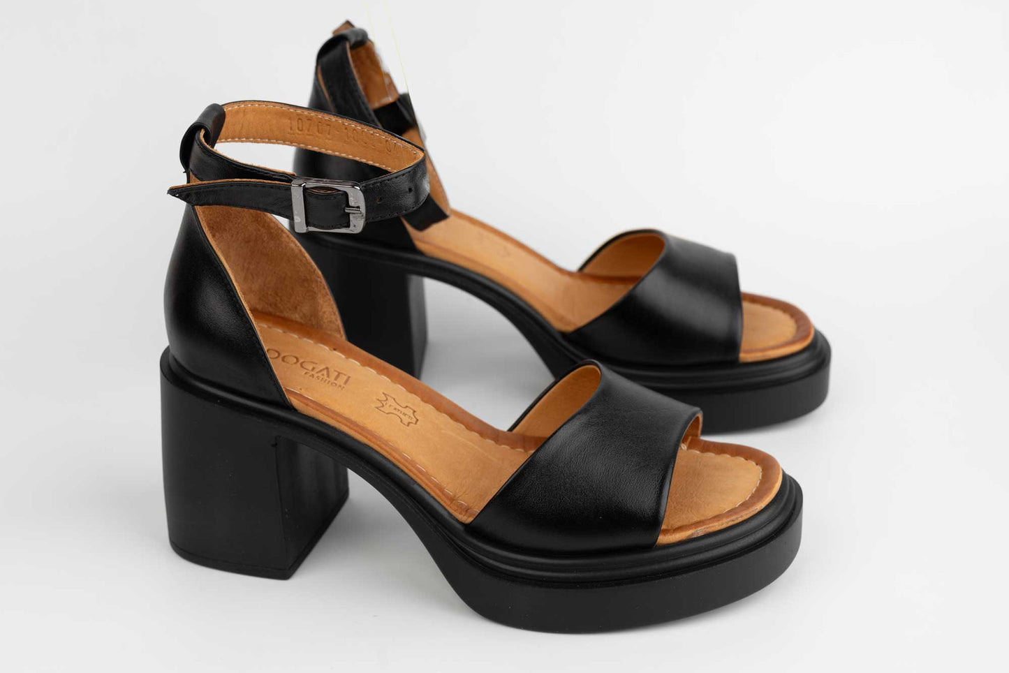 Women's casual sandals, natural leather 10707 N