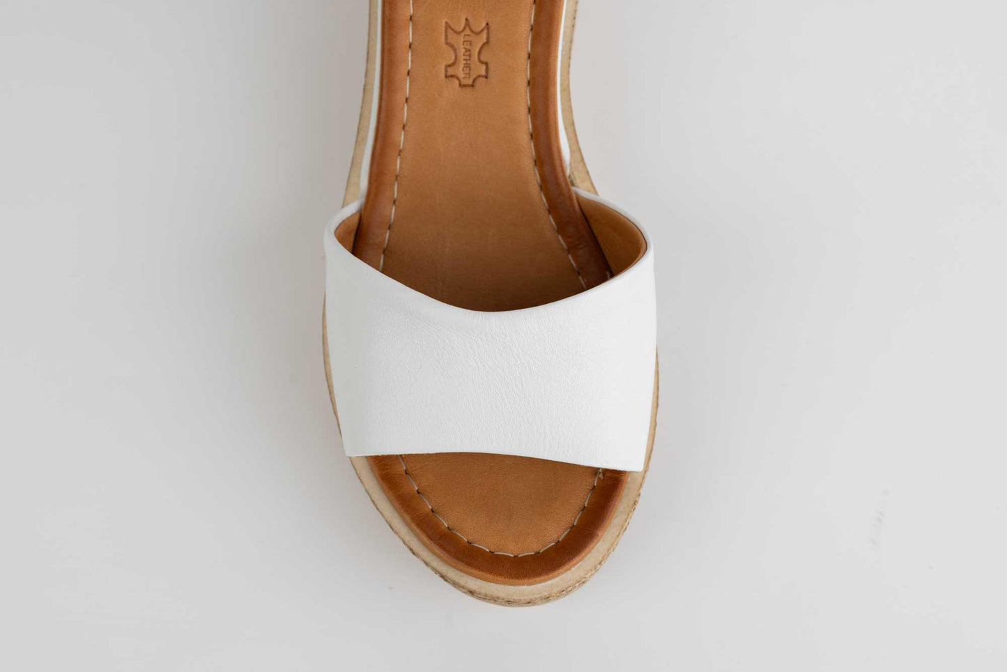 Women's casual sandals made of natural leather DOGATI 1809 WHITE