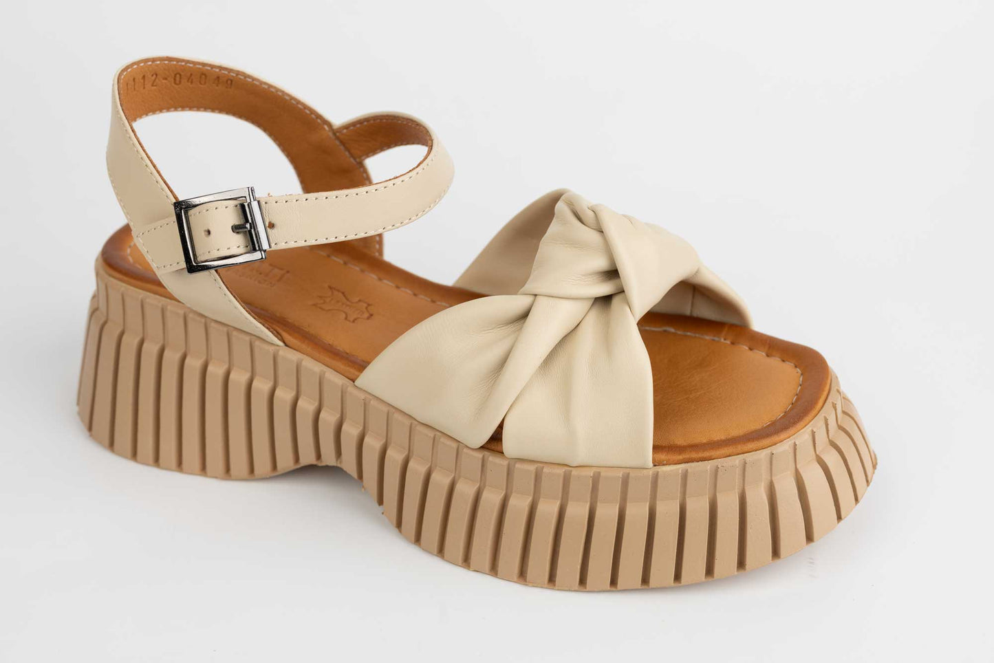 Women's casual natural leather sandals DOGATI 10657 Beige