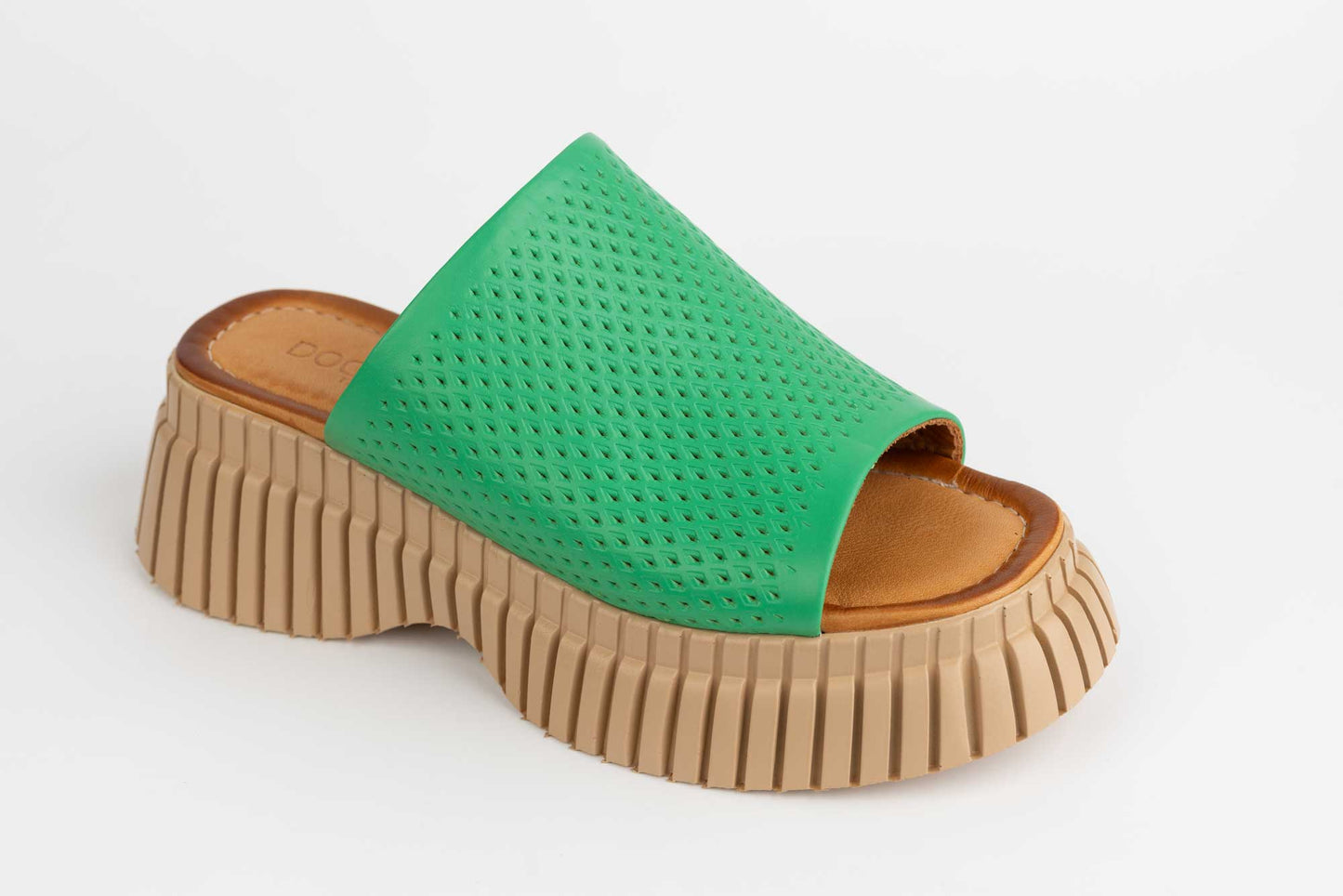 Women's genuine leather clogs DOGATI 10691 Green