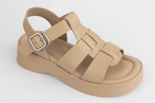 Women's casual genuine leather sandals FORMAZIONE 5001 Apricot