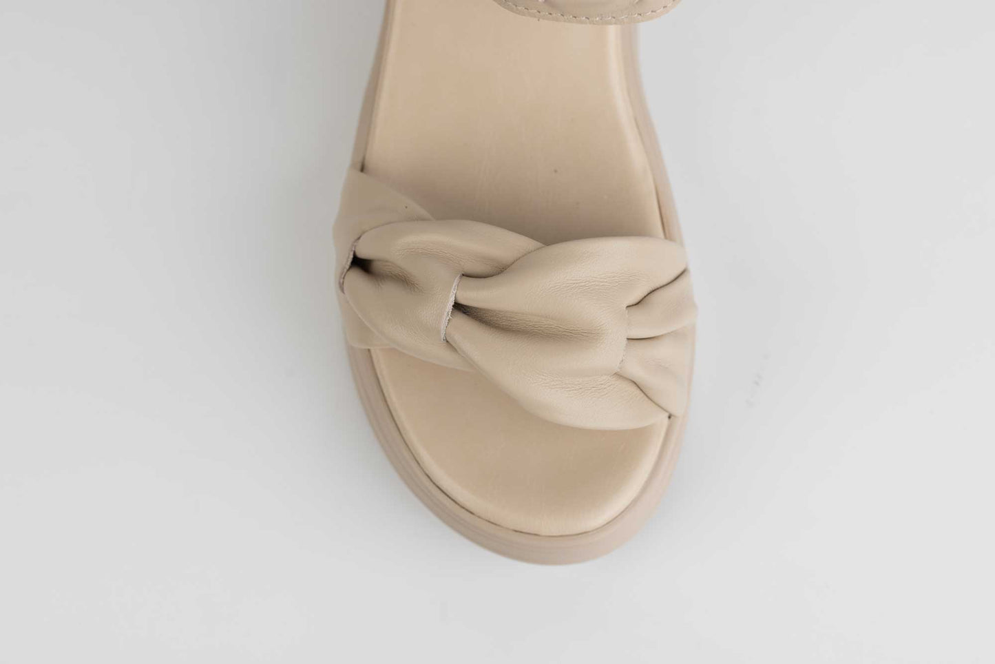 Women's casual genuine leather sandals FORMAZIONE 8702 Cream