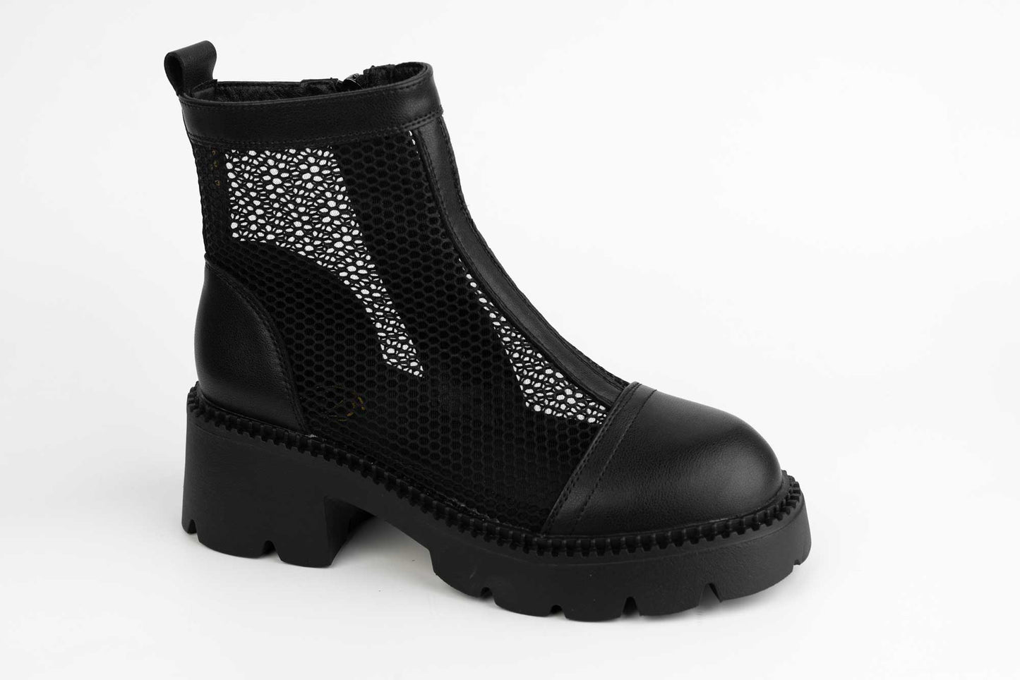 Women's casual boots, genuine leather FORMAZIONE 220-10 N, mesh