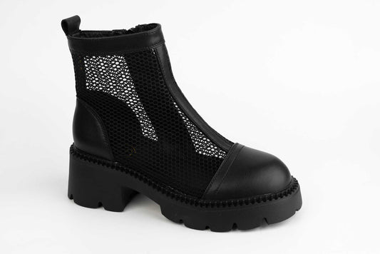 Ghete dama casual piele naturala FORMAZIONE 220-10 N plasa