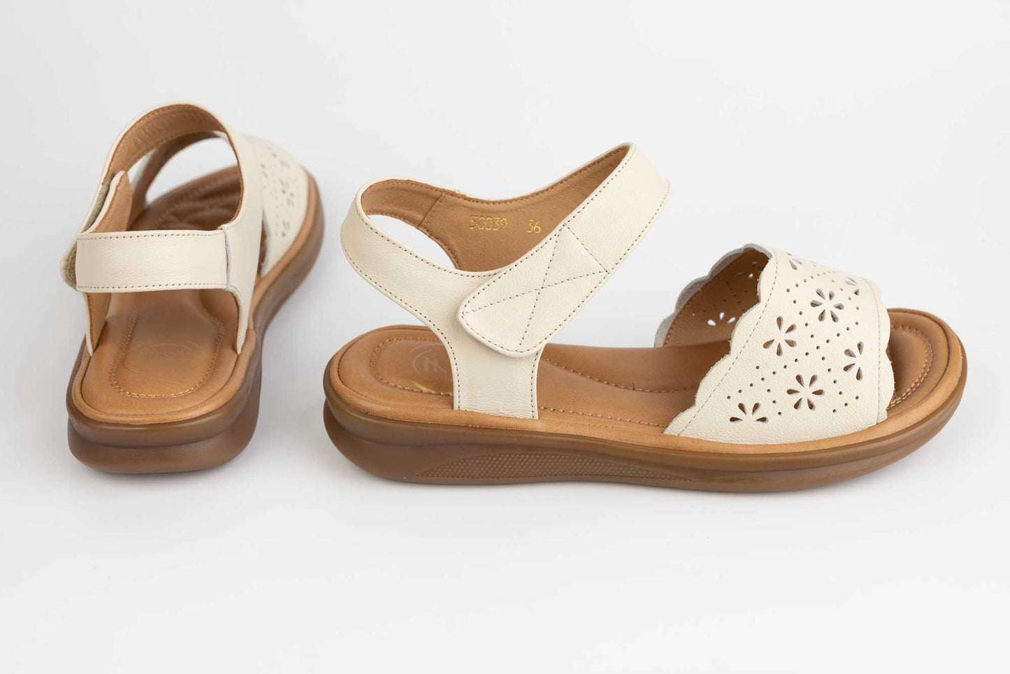 Sandale dama piele naturala FORMAZIONE 50039 Crem