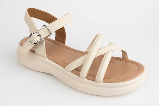 Women's sandals made of genuine leather FORMAZIONE 802 Cream
