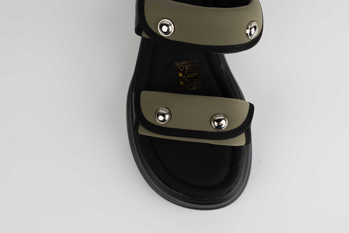 Women's sandals made of genuine leather FORMAZIONE 66209 Green