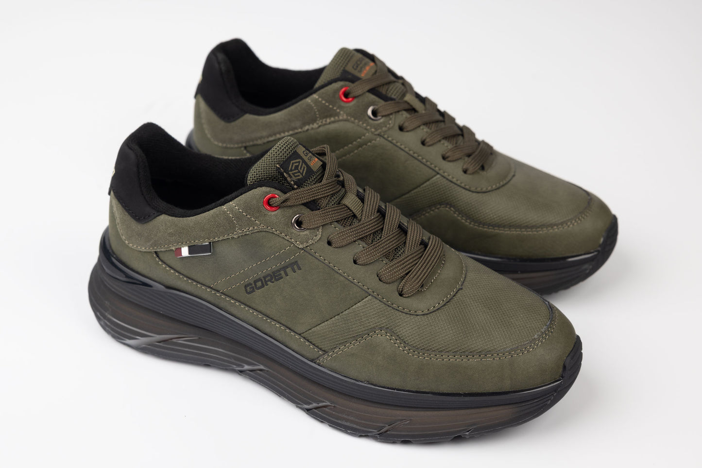 Men's sneakers premium eco leather GORETTi 31798 green