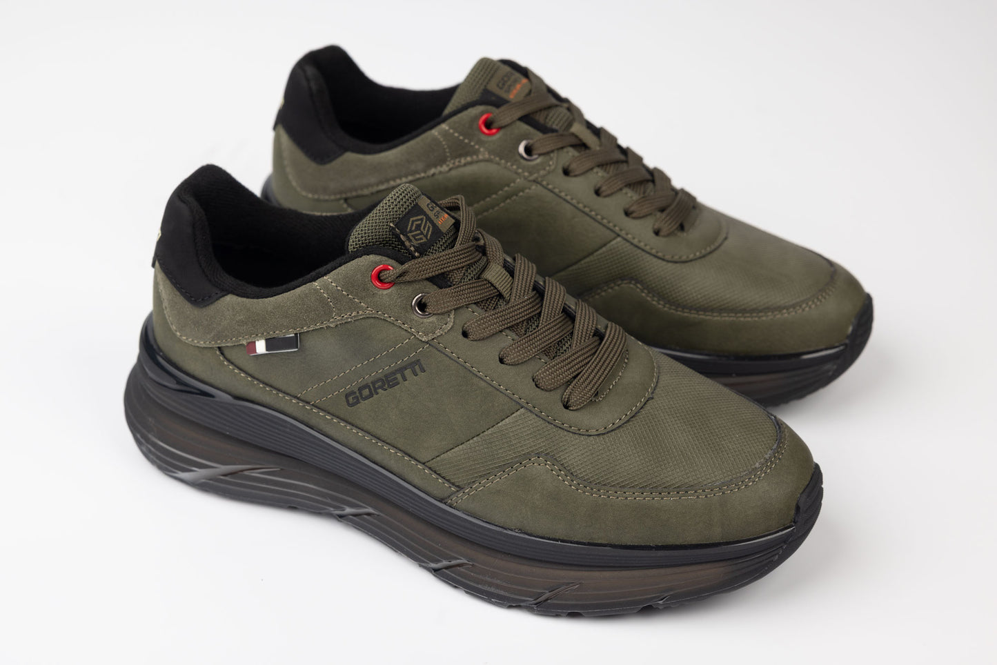 Men's sneakers premium eco leather GORETTi 31798 green