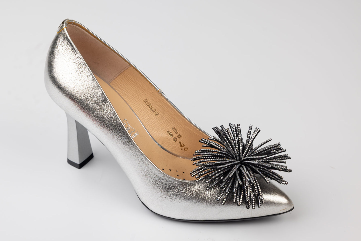 Pantofi damă piele naturală SALA 20639 Argintiu