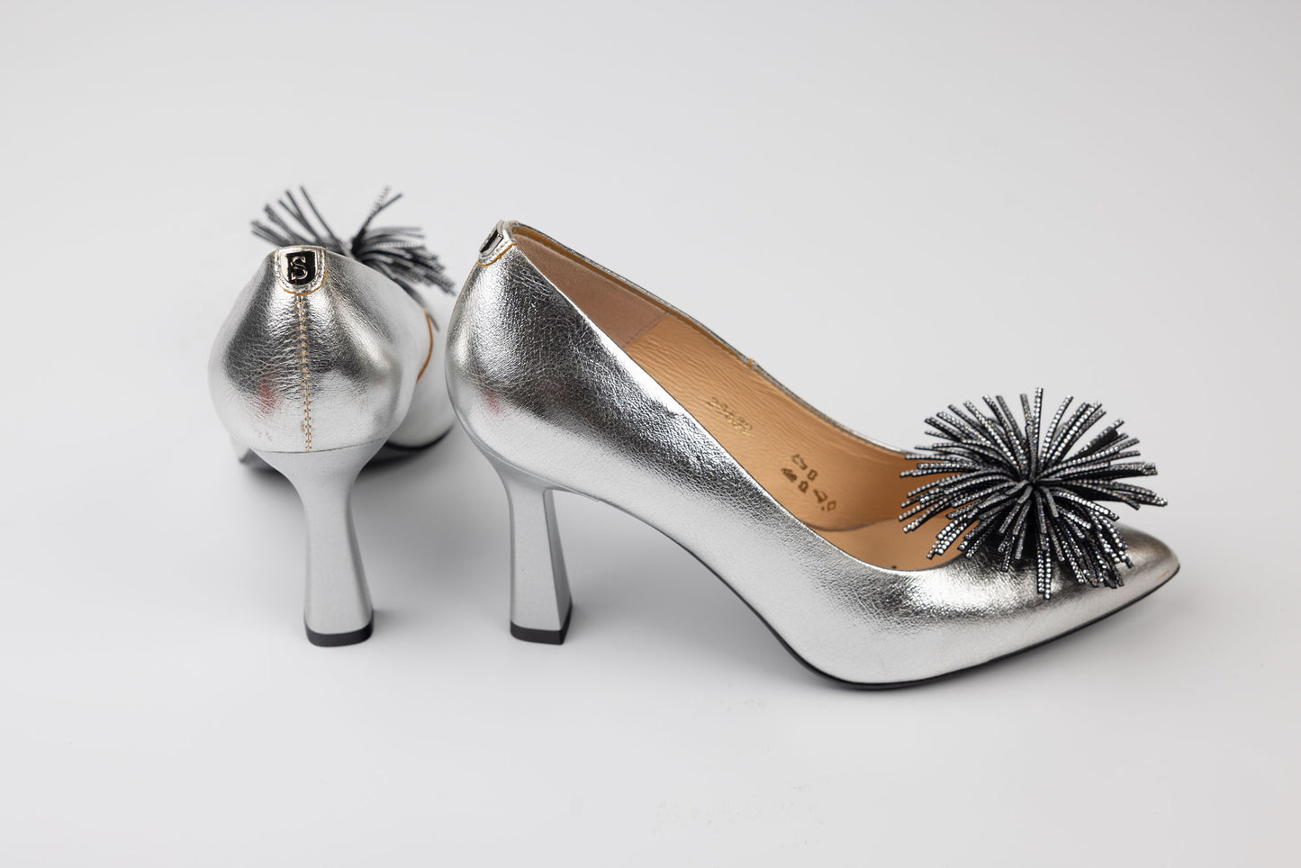 Pantofi damă piele naturală SALA 20639 Argintiu